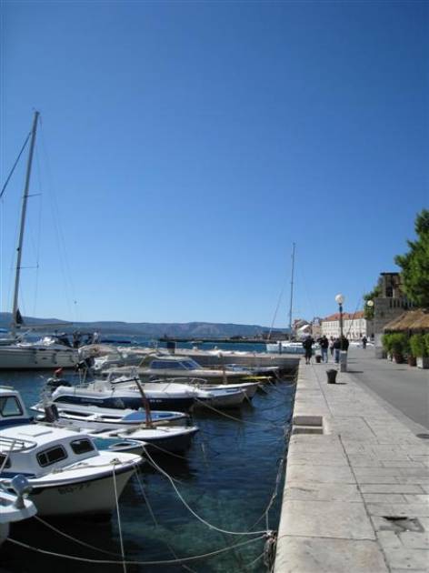 The Riva or waterfront that runs the length of Bol, lined with cafes, bars and restaurants